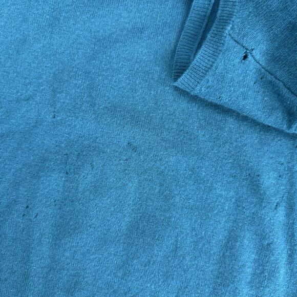 7 Piece Lot 100% Cashmere Sweater Craft Cutter Repurpose Recycle Blue Cool Tones - Picture 11 of 13